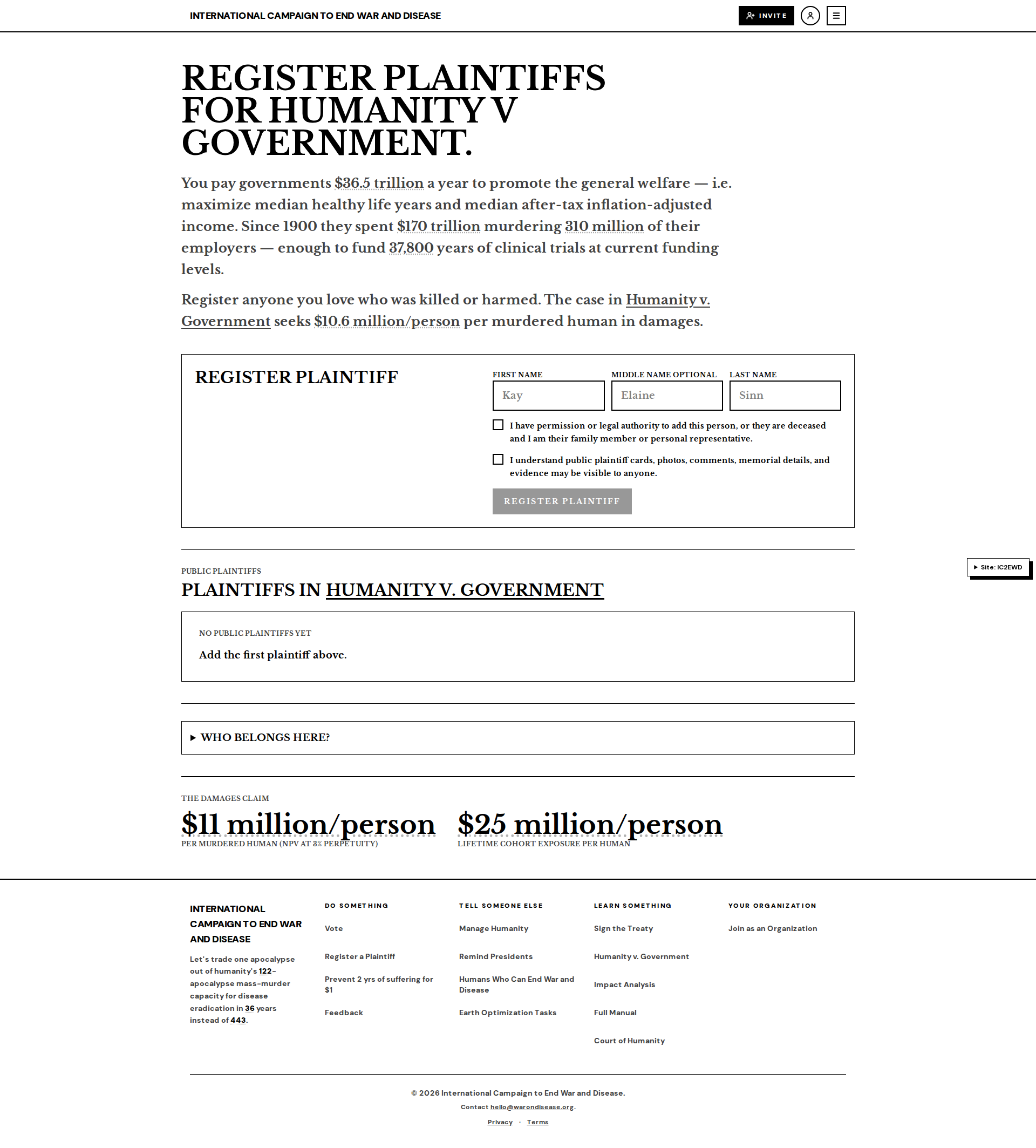 plaintiffs default Before: main