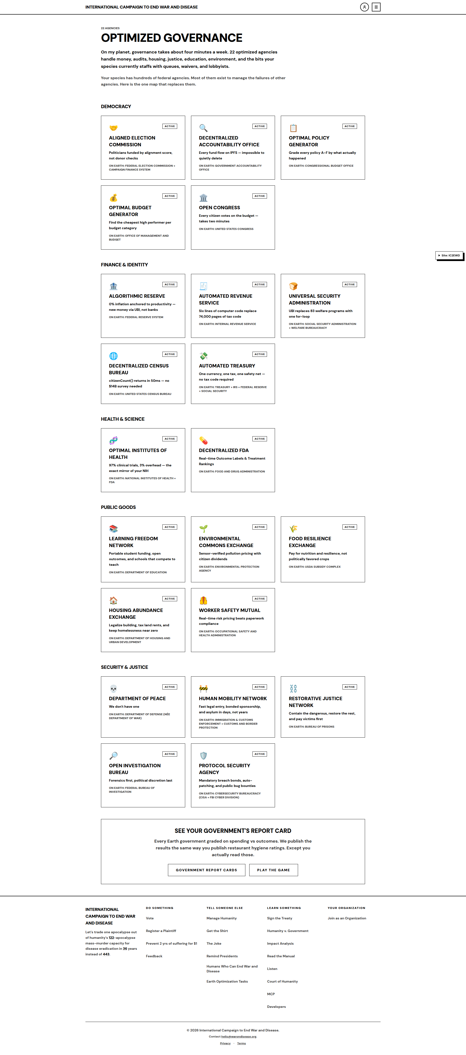agencies default Before: main